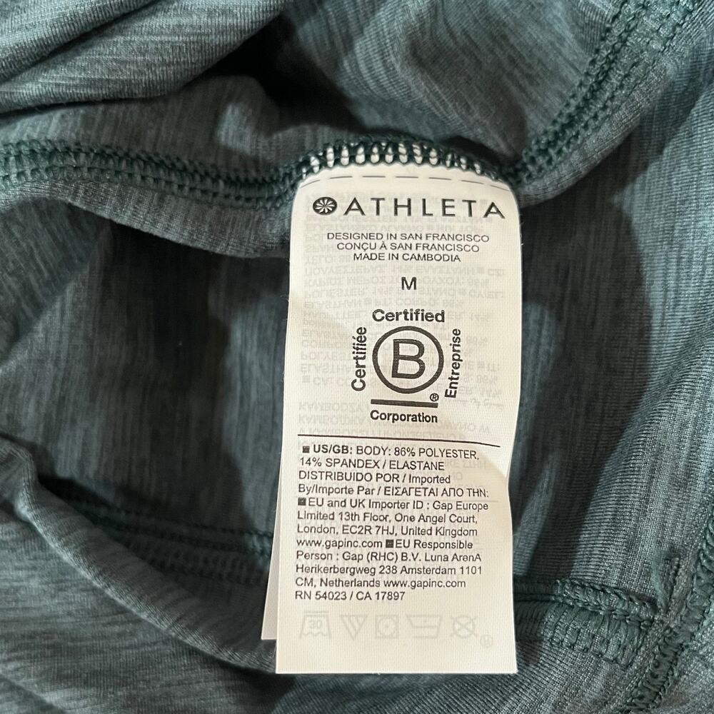 NWT ATHLETA | SoftLuxe Top Long Sleeve Green Medium - Picture 8 of 10